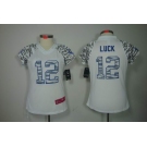 nike women nfl jerseys indianapolis colts #12 luck field flirt fashion white[zebra]