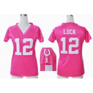 nike women nfl jerseys indianapolis colts #12 luck pink[draft him ii top]