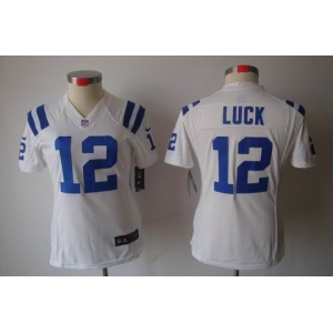 nike women nfl jerseys indianapolis colts #12 luck white[nike limited]