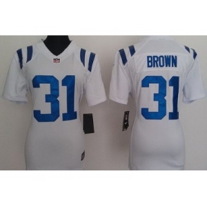 nike women nfl jerseys indianapolis colts #31 brown white[nike]