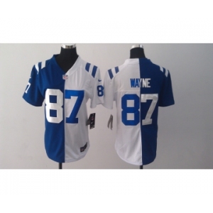 nike women nfl jerseys indianapolis colts #87 wayne white-blue[Elite split]