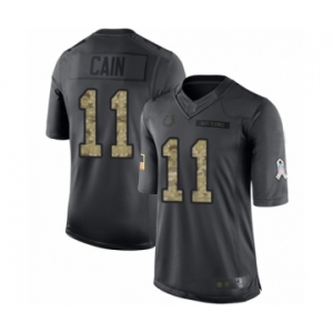 Youth Indianapolis Colts #11 Deon Cain Limited Black 2016 Salute to Service Football Jersey