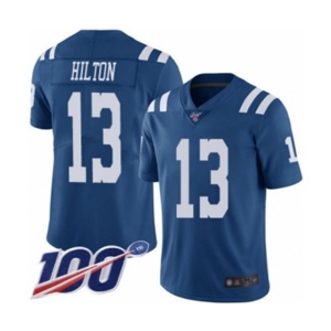 Youth Indianapolis Colts #13 T.Y. Hilton Limited Royal Blue Rush Vapor Untouchable 100th Season Football Jersey