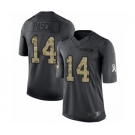 Youth Indianapolis Colts #14 Zach Pascal Limited Black 2016 Salute to Service Football Jersey