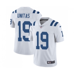 Youth Indianapolis Colts #19 Johnny Unitas White Vapor Untouchable Limited Player Football Jersey