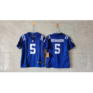 Youth Indianapolis Colts #5 Anthony Richardson Blue 2024 F.U.S.E. Vapor Untouchable Limited Stitched Football Jersey