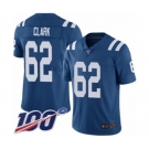 Youth Indianapolis Colts #62 Le'Raven Clark Royal Blue Team Color Vapor Untouchable Limited Player 100th Season Football Jersey