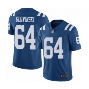 Youth Indianapolis Colts #64 Mark Glowinski Limited Royal Blue Rush Vapor Untouchable Football Jersey