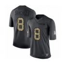 Youth Indianapolis Colts #8 Rigoberto Sanchez Limited Black 2016 Salute to Service Football Jersey