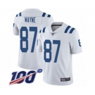 Youth Indianapolis Colts #87 Reggie Wayne White Vapor Untouchable Limited Player 100th Season Football Jersey