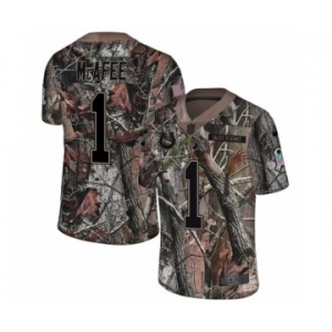 Youth Nike Indianapolis Colts #1 Pat McAfee Limited Camo Rush Realtree NFL Jersey