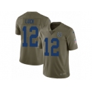 Youth Nike Indianapolis Colts #12 Andrew Luck Limited Olive 2017 Salute to Service NFL Jersey
