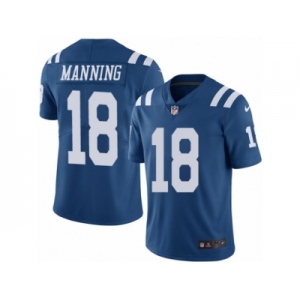 Youth Nike Indianapolis Colts #18 Peyton Manning Limited Royal Blue Rush NFL Jersey