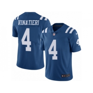 Youth Nike Indianapolis Colts #4 Adam Vinatieri Limited Royal Blue Rush NFL Jersey
