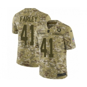 Youth Nike Indianapolis Colts #41 Matthias Farley Limited Camo 2018 Salute to Service NFL Jersey