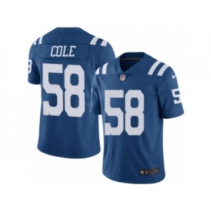 Youth Nike Indianapolis Colts #58 Trent Cole Limited Royal Blue Rush NFL Jersey