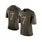 Youth Nike Indianapolis Colts #7 Jacoby Brissett Limited Green Salute to Service NFL Jersey