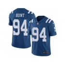 Youth Nike Indianapolis Colts #94 Margus Hunt Limited Royal Blue Rush NFL Jersey