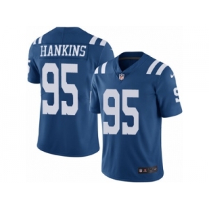 Youth Nike Indianapolis Colts #95 Johnathan Hankins Limited Royal Blue Rush NFL Jersey