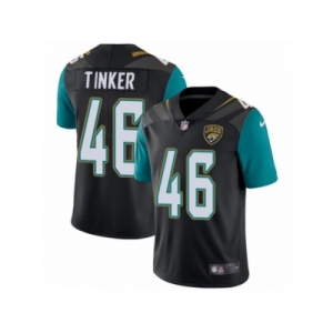 Youth Nike Jacksonville Jaguars #46 Carson Tinker Vapor Untouchable Limited Black Alternate NFL Jersey