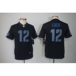 nike youth nfl jerseys indianapolis colts #12 luck black[nike impact limited]