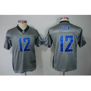 nike youth nfl jerseys indianapolis colts #12 luck grey[Elite shadow]