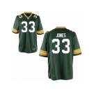 Men Nike Green Bay Packers #33 Aron Jones Game Green Team Color NFL Jersey