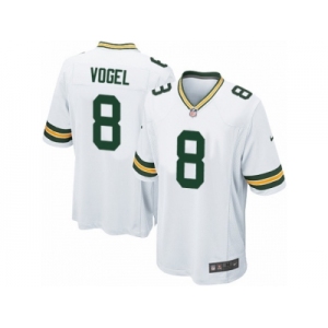 Men Nike Green Bay Packers #8 Justin Vogel Game White NFL Jersey