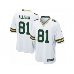 Men Nike Green Bay Packers #81 Geronimo Allison Game White NFL Jersey