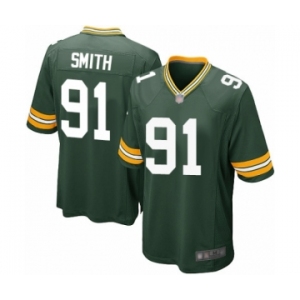 Men's Green Bay Packers #91 Preston Smith Game Green Team Color Football Jersey