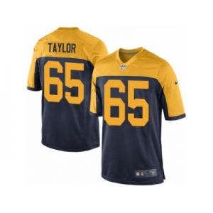 Men's Nike Green Bay Packers #65 Lane Taylor Game Navy Blue Alternate NFL Jersey