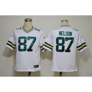 NIKE NFL Jerseys Green Bay Packers 87 Nelson White (Game)