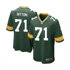 Nike Game Josh Sitton Green Men's Jersey - Green Bay Packers #71 NFL Home