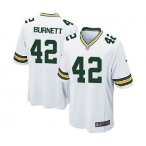 Nike Game Morgan Burnett White Men's Jersey - Green Bay Packers #42 NFL Road