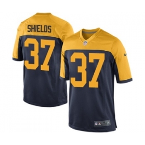 Nike Game Sam Shields Navy Blue Men's Jersey - Green Bay Packers #37 NFL Alternate