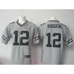 nike nfl jerseys green bay packers #12 rodgers gray[game]