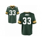 Men Nike Green Bay Packers #33 Aron Jones Elite Green Team Color NFL Jersey