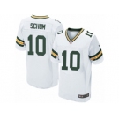 Men's Nike Green Bay Packers #10 Jacob Schum Elite White NFL Jersey