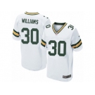 Men's Nike Green Bay Packers #30 Jamaal Williams Elite White NFL Jersey