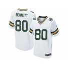Men's Nike Green Bay Packers #80 Martellus Bennett Elite White NFL Jersey