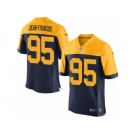 Men's Nike Green Bay Packers #95 Ricky Jean-Francois Elite Navy Blue Alternate NFL Jersey