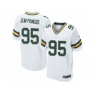 Men's Nike Green Bay Packers #95 Ricky Jean-Francois Elite White NFL Jersey