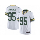 Men's Nike Green Bay Packers #95 Ricky Jean-Francois Elite White Rush NFL Jersey
