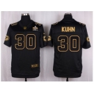 Nike Green Bay Packers #30 John Kuhn Black Pro Line Gold Collection Jersey[Elite]