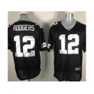 nike nfl jerseys green bay packers #12 rodgers black[elite]