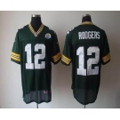 nike nfl jerseys green bay packers #12 rodgers green[Elite 50th Patch]
