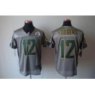 nike nfl jerseys green bay packers #12 rodgers grey[Elite shadow 50th Patch]