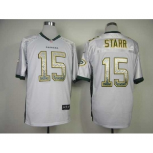nike nfl jerseys green bay packers #15 starr white[Elite drift fashion]