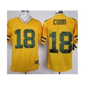 nike nfl jerseys green bay packers #18 cobb yellow[Elite]