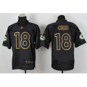nike nfl jerseys green bay packers #18 randall cobb black[Elite gold lettering fashion]